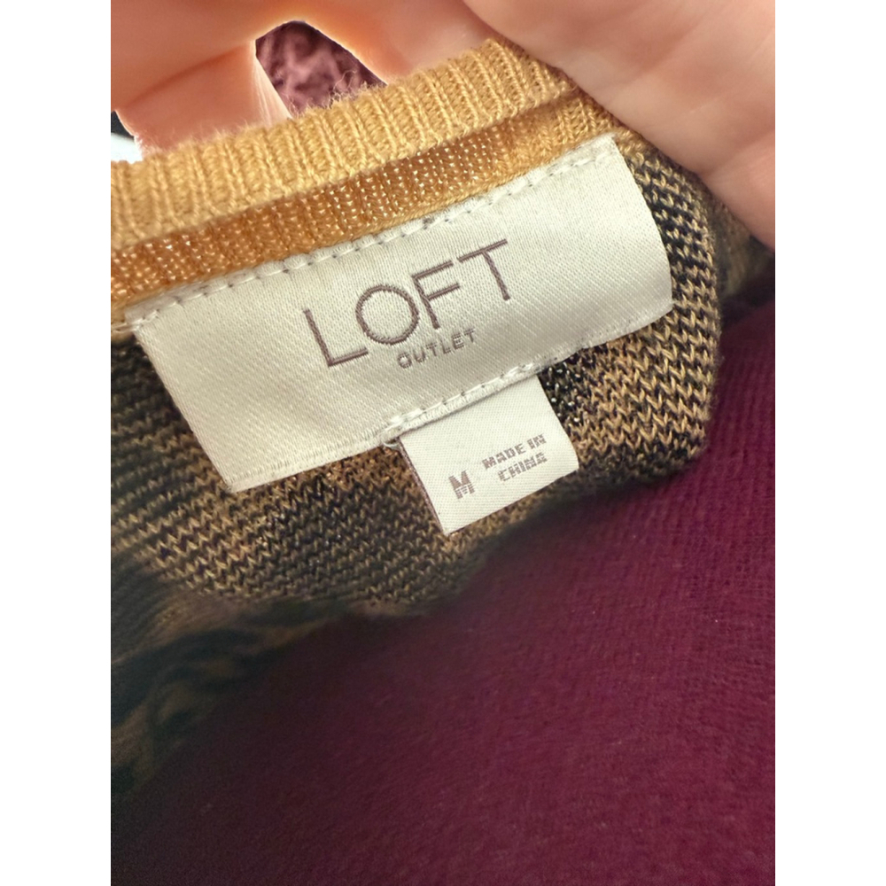 LOFT Leopard Dress Medium Fall - Picture 3 of 3